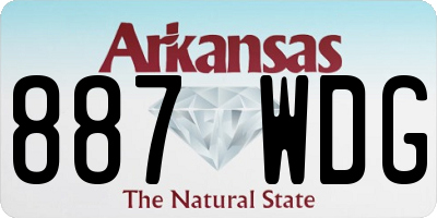 AR license plate 887WDG