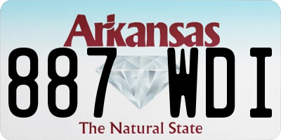 AR license plate 887WDI