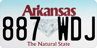 AR license plate 887WDJ