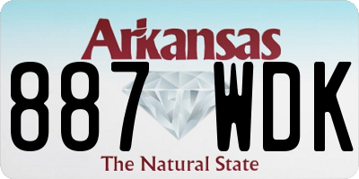 AR license plate 887WDK