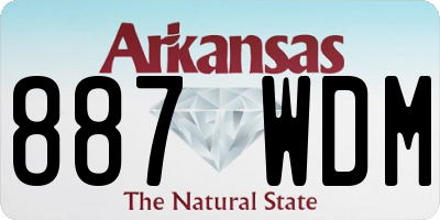 AR license plate 887WDM