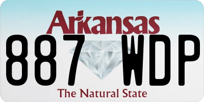 AR license plate 887WDP