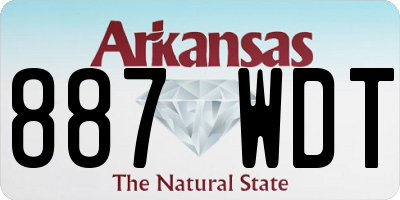 AR license plate 887WDT