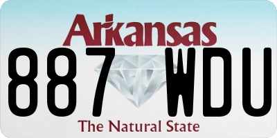 AR license plate 887WDU