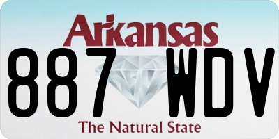 AR license plate 887WDV