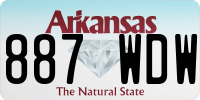 AR license plate 887WDW