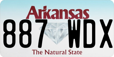 AR license plate 887WDX