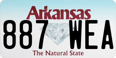 AR license plate 887WEA
