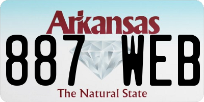 AR license plate 887WEB