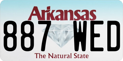 AR license plate 887WED