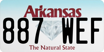 AR license plate 887WEF