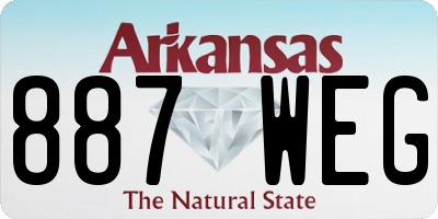 AR license plate 887WEG