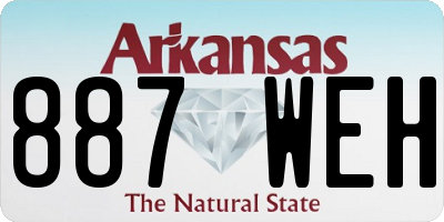 AR license plate 887WEH