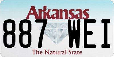 AR license plate 887WEI
