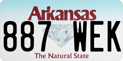 AR license plate 887WEK