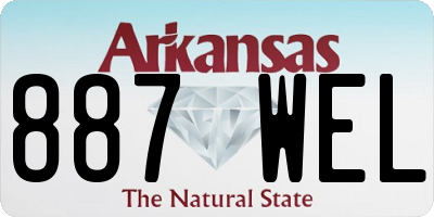AR license plate 887WEL