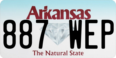 AR license plate 887WEP
