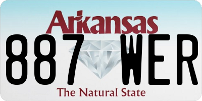 AR license plate 887WER
