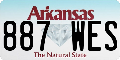 AR license plate 887WES