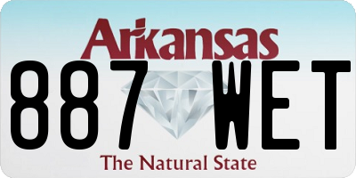 AR license plate 887WET