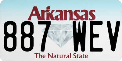 AR license plate 887WEV