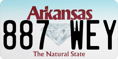 AR license plate 887WEY