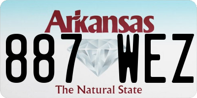 AR license plate 887WEZ