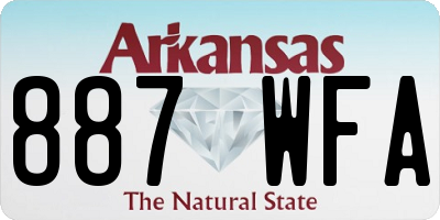 AR license plate 887WFA