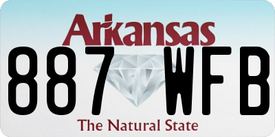 AR license plate 887WFB