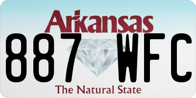 AR license plate 887WFC