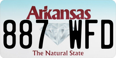 AR license plate 887WFD