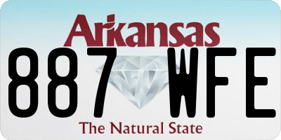 AR license plate 887WFE