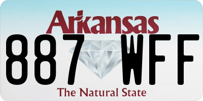 AR license plate 887WFF