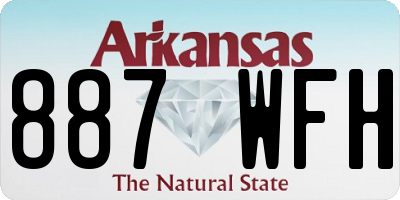 AR license plate 887WFH