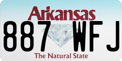 AR license plate 887WFJ