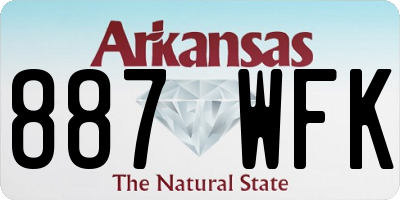 AR license plate 887WFK