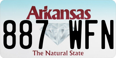 AR license plate 887WFN