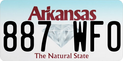 AR license plate 887WFO