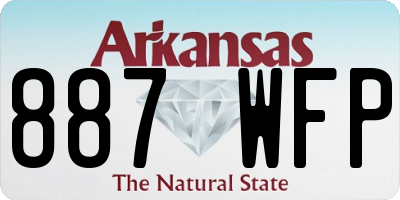 AR license plate 887WFP