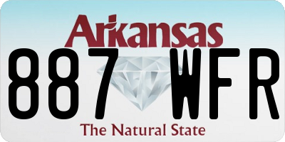 AR license plate 887WFR