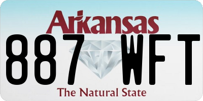 AR license plate 887WFT