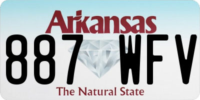 AR license plate 887WFV