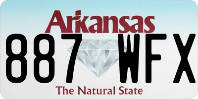 AR license plate 887WFX