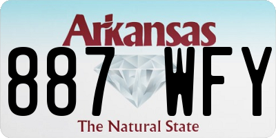 AR license plate 887WFY