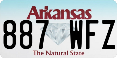 AR license plate 887WFZ