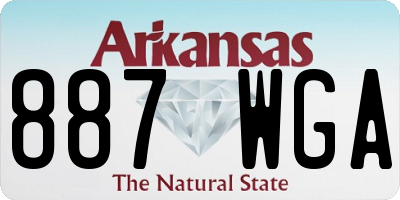 AR license plate 887WGA