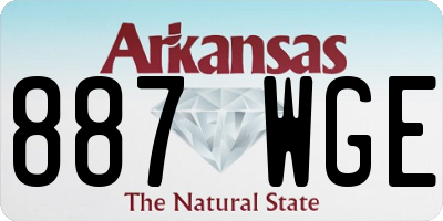 AR license plate 887WGE