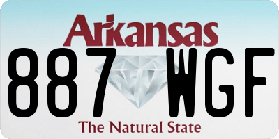 AR license plate 887WGF