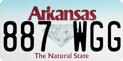 AR license plate 887WGG