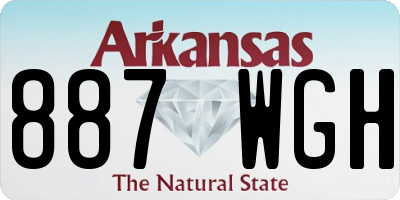 AR license plate 887WGH